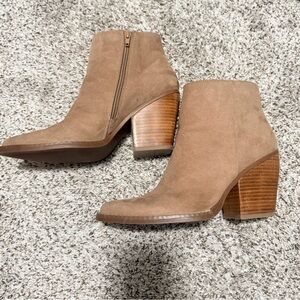 Madden Girl Tan Suede Ankle Boots